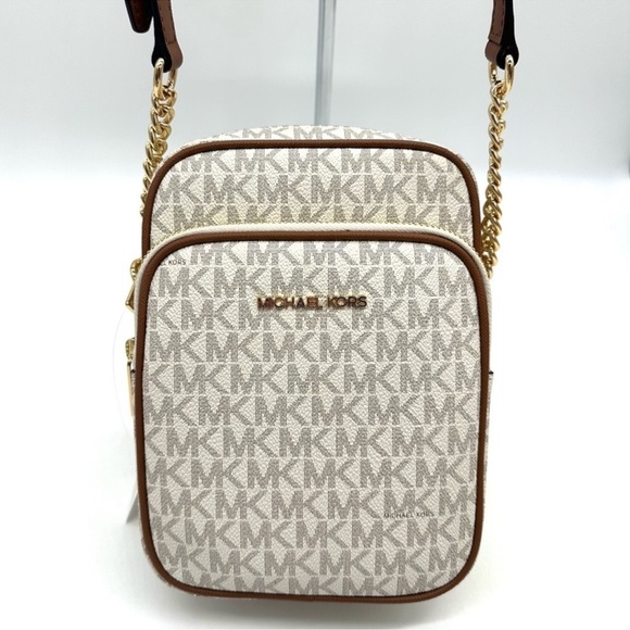 Michael Kors Medium NS Chain Xbody Bag Vanilla - Picture 1 of 10
